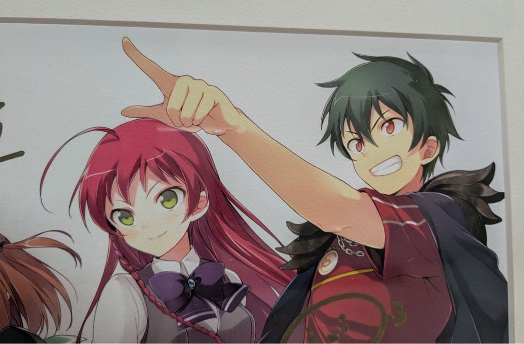 はたらく魔王さま！ 複製原画 直筆サイン入り 額装 キャラクター原画 公式アート