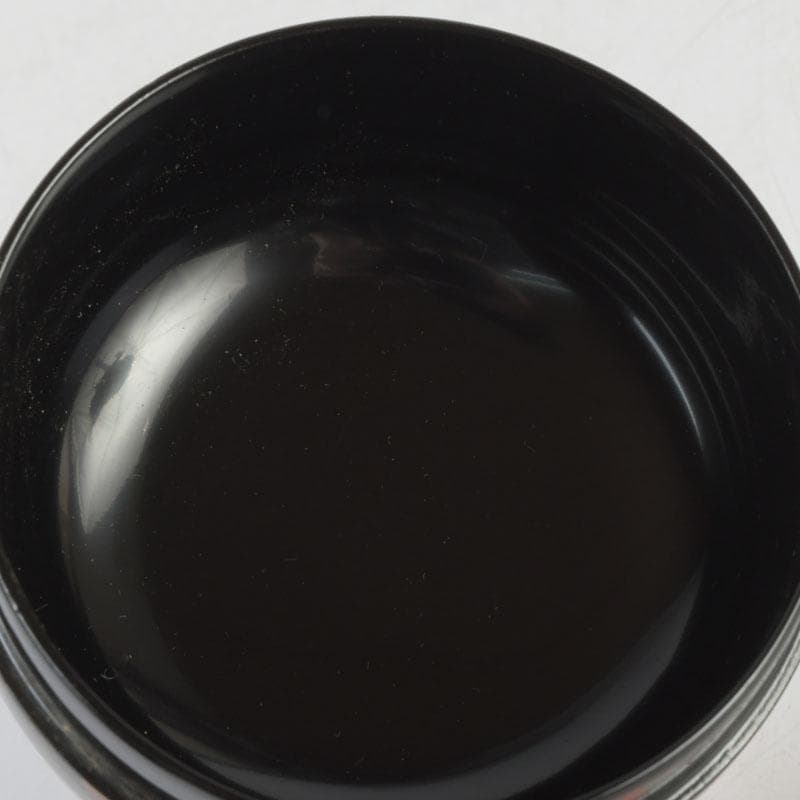 茶道具　越前塗師　中出松峰作　八雲塗　柳蒔絵　平棗　共箱　V　9643