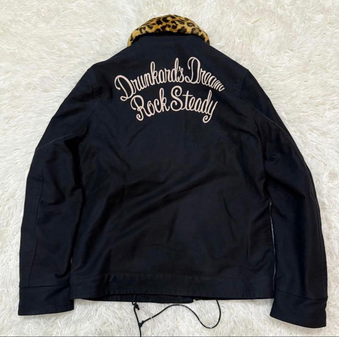 WACKO MARIA　ワコマリア　デッキジャケット　レオパード　M　黒