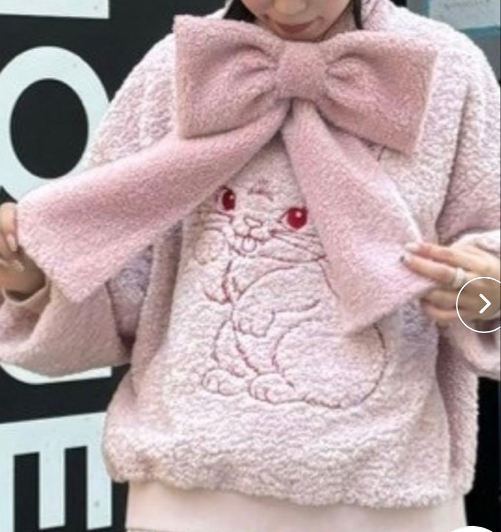 新品タグ付♡Candy Stripper♡BOA RIBBON マフラー・ピンク