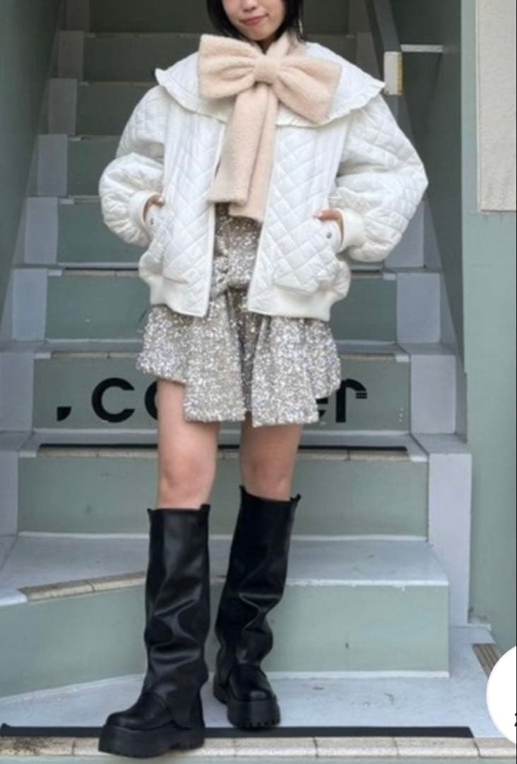 新品タグ付♡Candy Stripper♡BOA RIBBON マフラー・ピンク