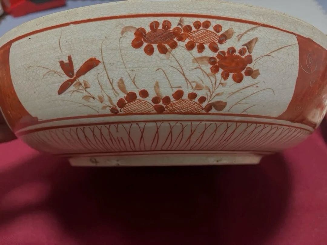 時代物 九谷 金彩赤絵人物 大・中・小鉢 セット