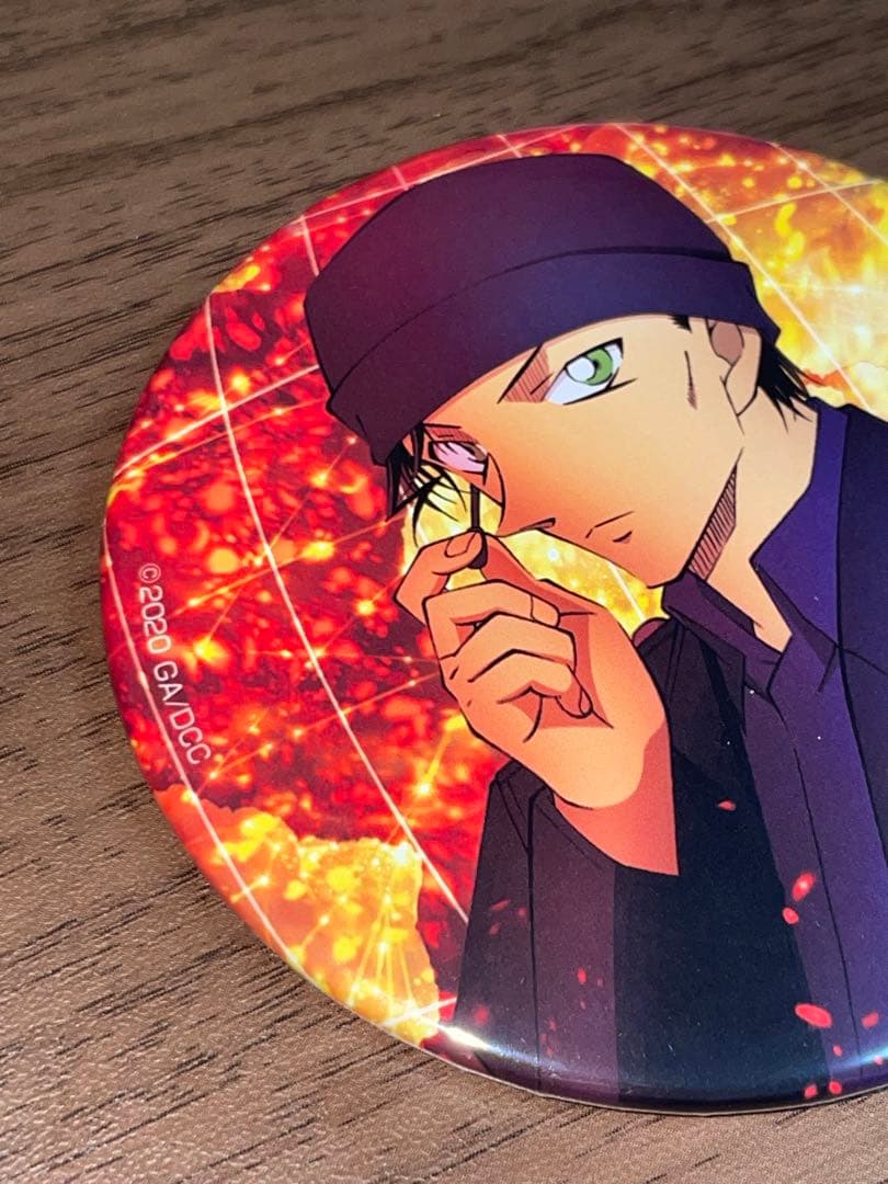 名探偵コナン 緋色の弾丸 赤井秀一 缶バッジ　バッチ　公式　レッド　炎　2020