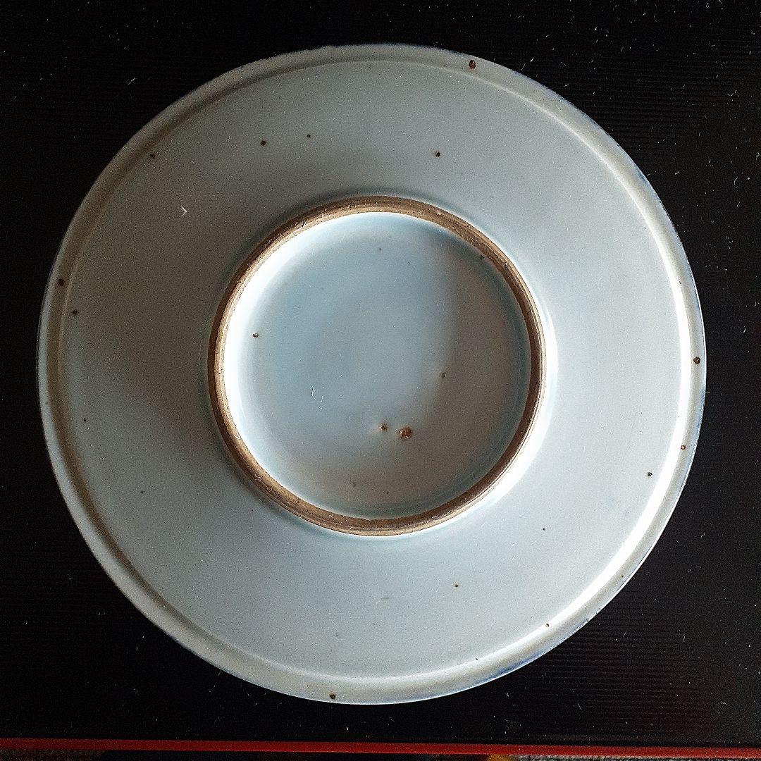 初期伊万里染付け蓬来山図中皿