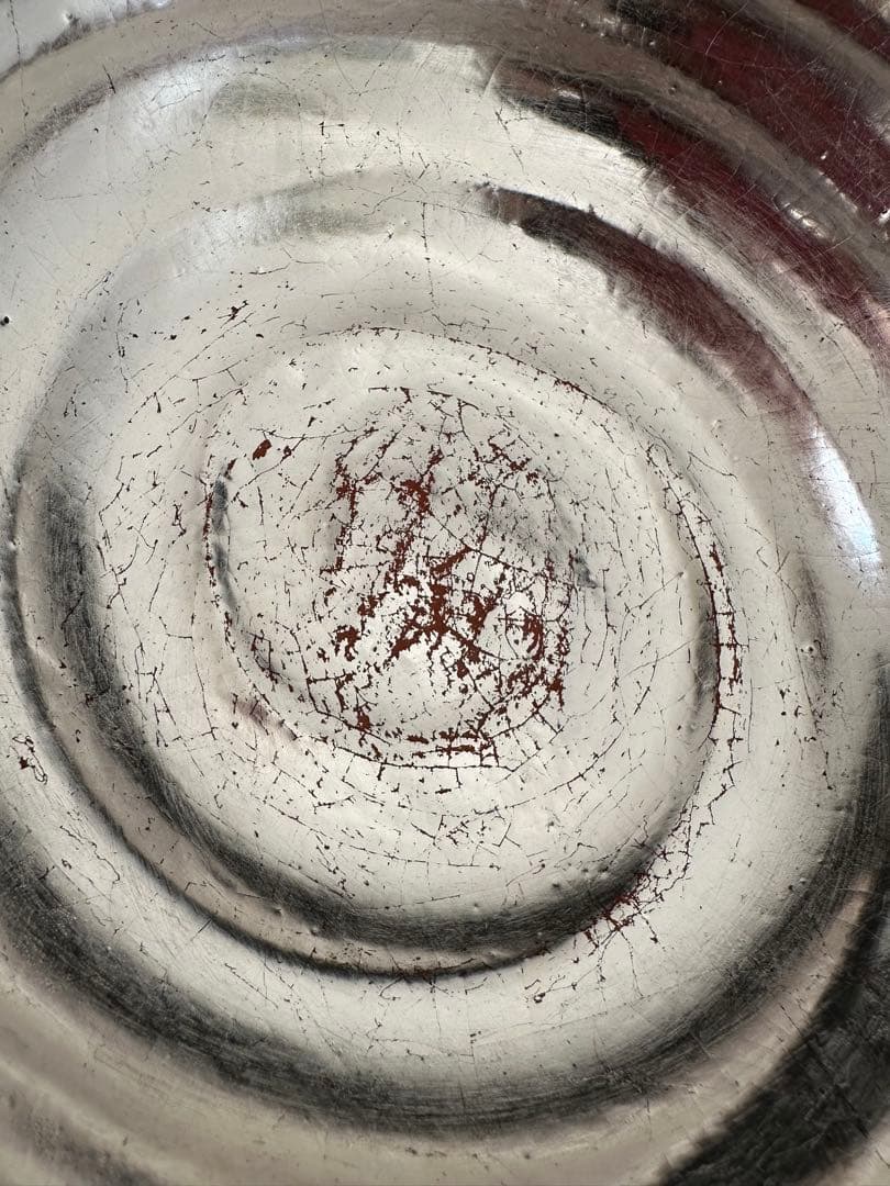 茶道具　京焼　楽入 造　嶋台茶碗　金銀一双　赤楽　共箱