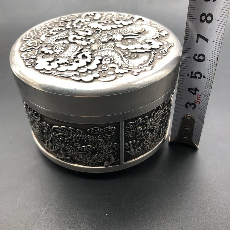 茶壺 双竜匣銅壺 銅器 茶道具 香道具 装飾品 工芸品 美術品 置物