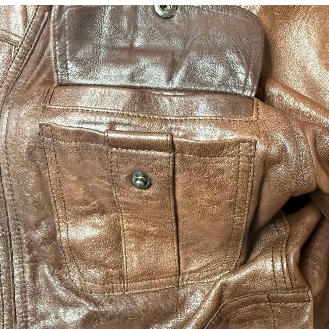 AVIREX★M ライダースジャケット レザージャケット シングル