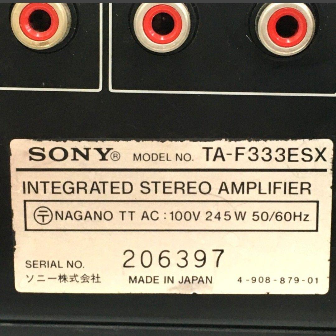 SONY ソニー TA-F333ESX ステレオプリメインアンプ 1986年製