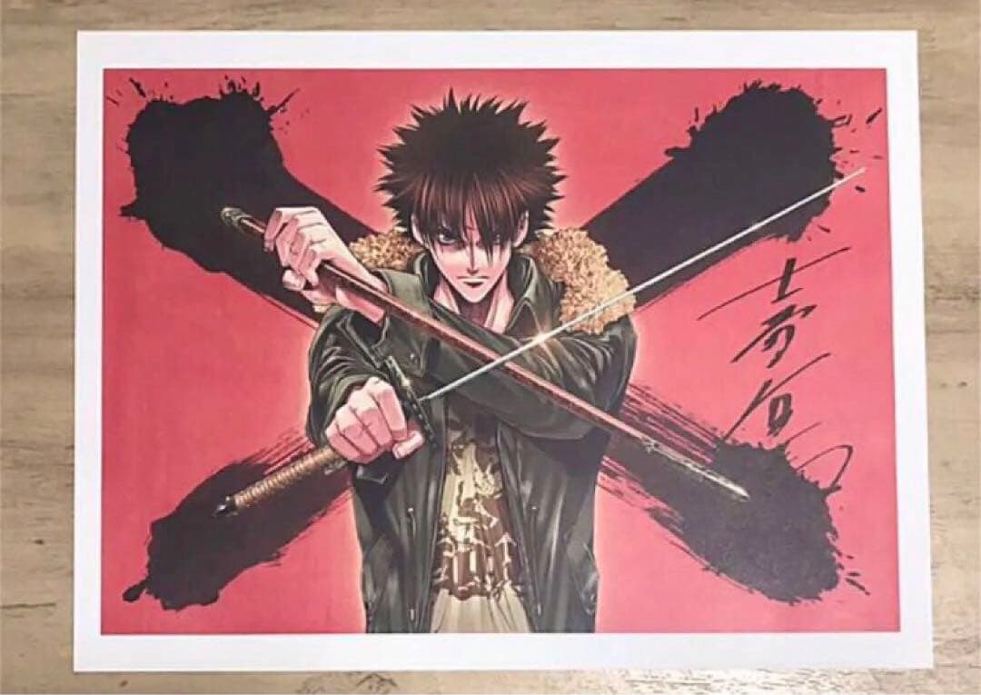 レア品☆士貴智志 XBRADE サイン入り複製原画 額付き