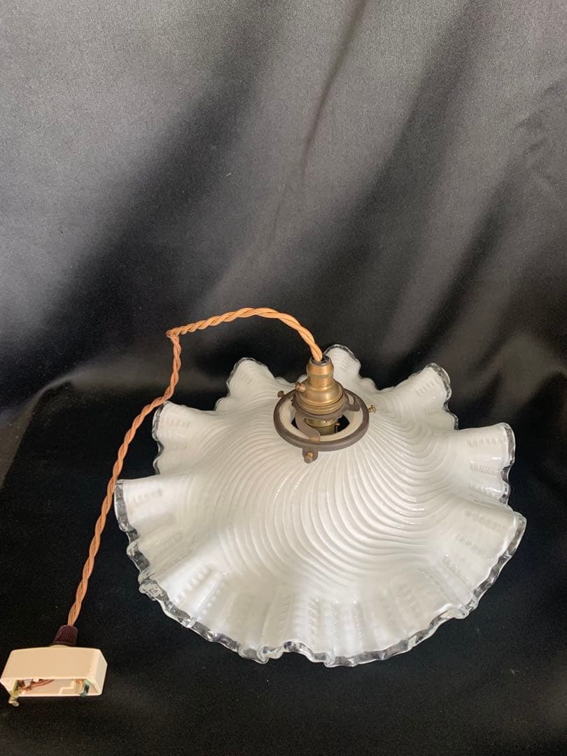 フランス製　MOUTH-BLOWN GLASS VIANNE ガラスシェード照明