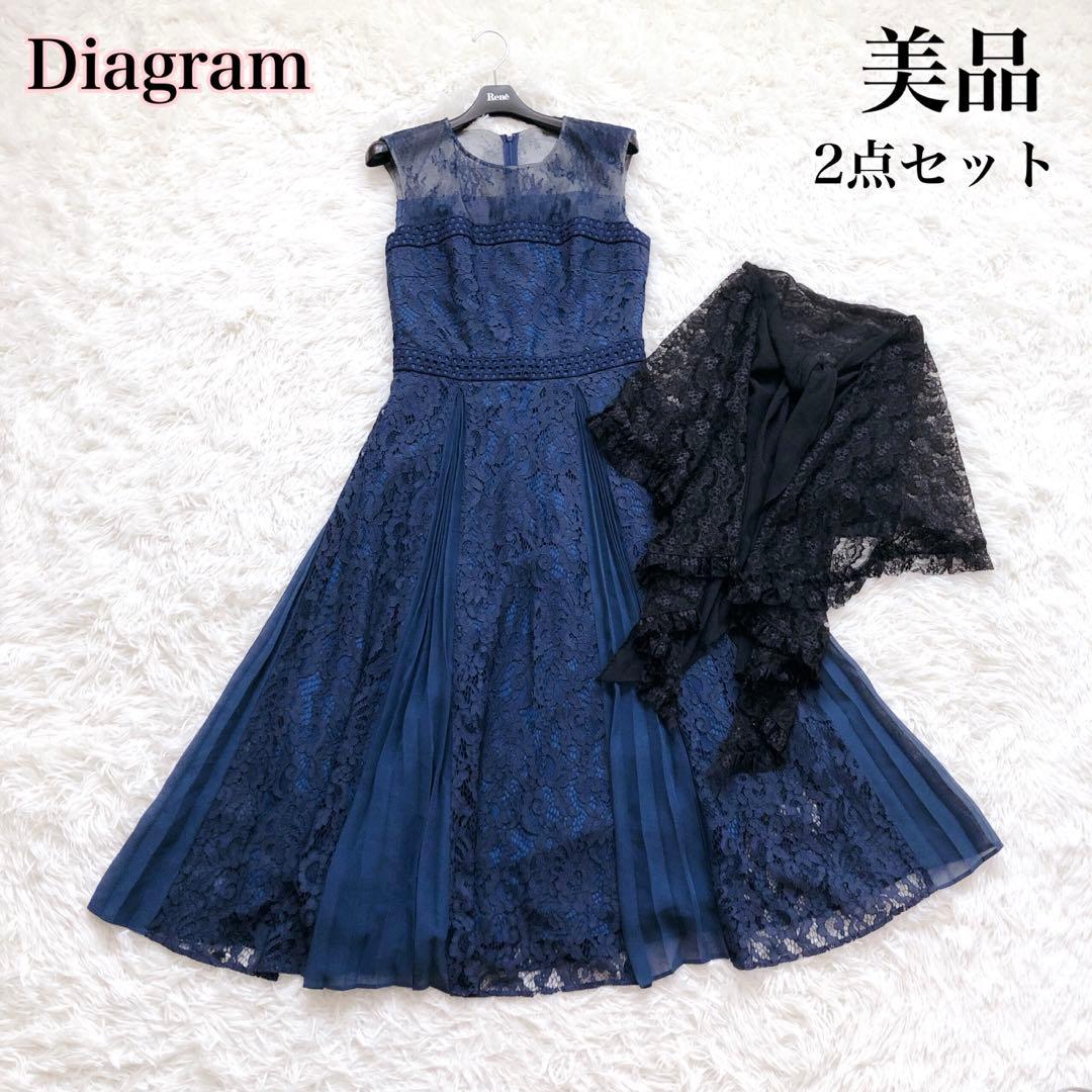 ✨定価5万円♡美品✨ダイアグラム　レースプリーツフレアワンピース　ドレス　ボレロ