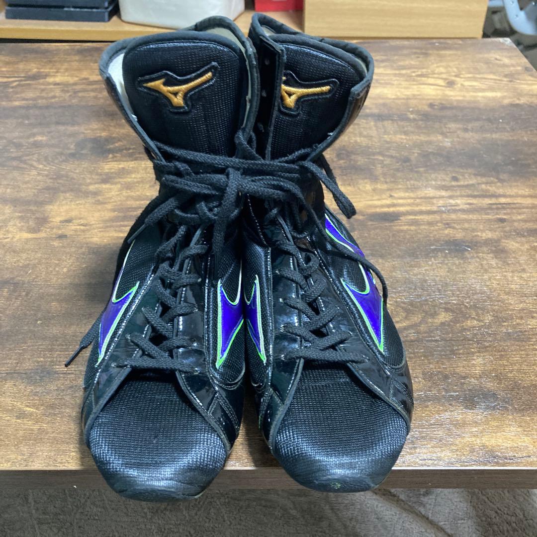 Mizuno ボクシングシューズ 黒/紫/緑