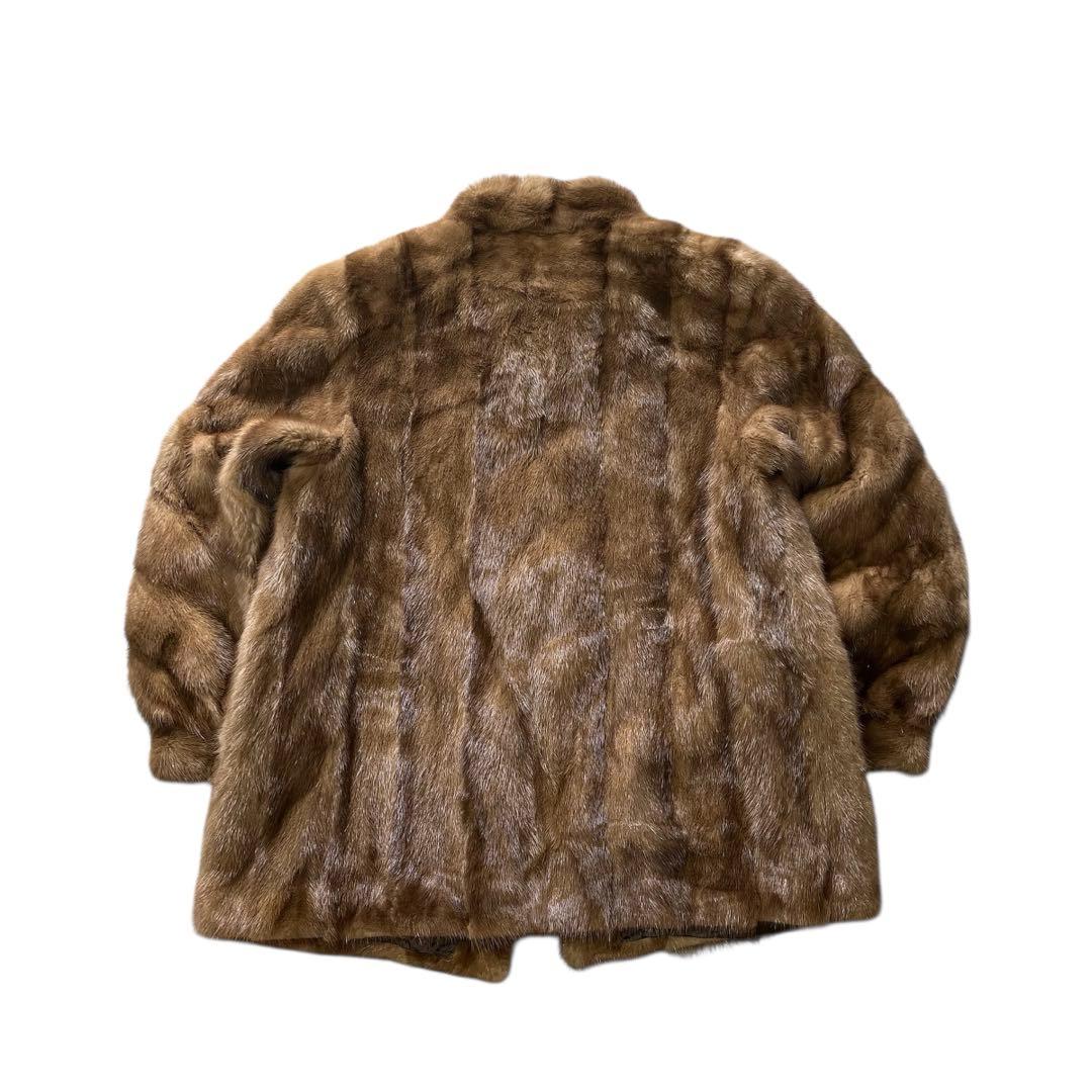 古着 80's ファー ジャケット カーディガン リアルファー
