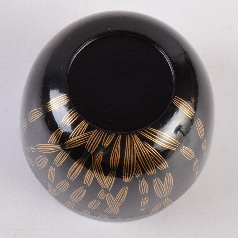 茶道具　吉田一峰作　木賊蒔絵　大棗　即中斉好　共箱　V　8458