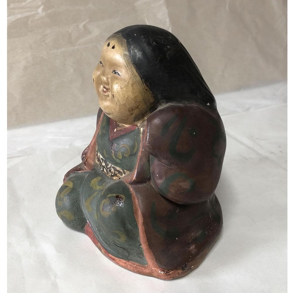 e1491 鵤幸右衛門 お福 高さ14cm 人形屋 幸右衛門 伏見人形 土人形