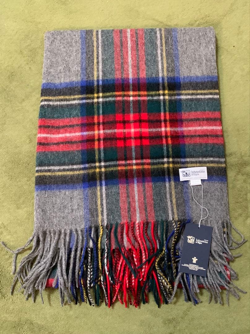 み*☆様 ジョンストンズ大判　マフラー　スカーフ　グレースチュワートタータンチェ