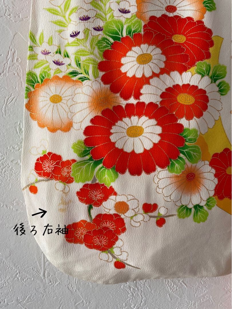 七五三　３歳　正絹お着物セット　正絹被布　被布飾り付き