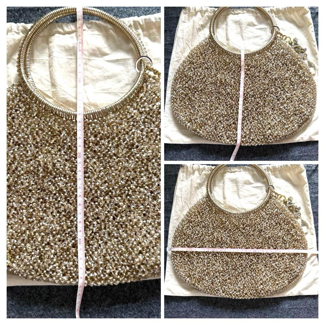 【お値下げ】極美品✨アンテプリマ ワイヤーバッグ ゴールド チャーム•ミニポーチ