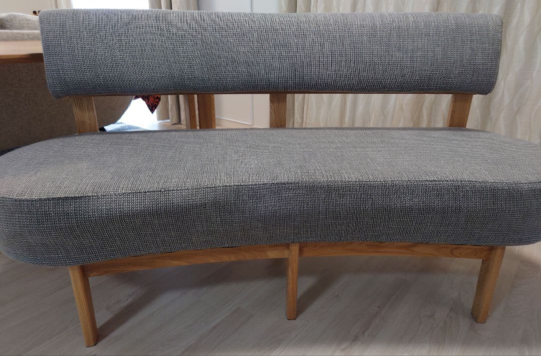 ①【テーブル】北欧モダン ダイニングテーブル、ベンチ3点セット 4人掛け