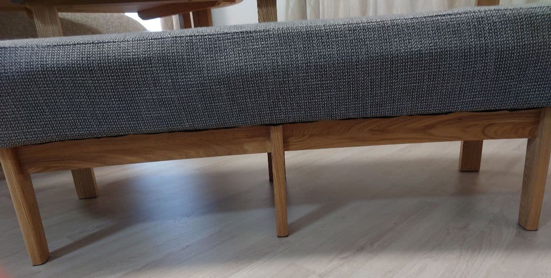 ①【テーブル】北欧モダン ダイニングテーブル、ベンチ3点セット 4人掛け