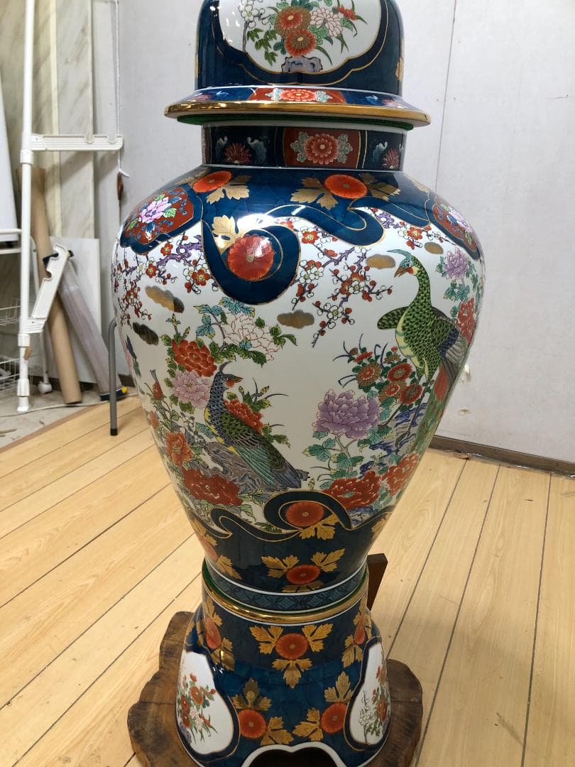 A 有田焼 金龍窯　博山作　飾壷　伝統工芸美術　250703-6