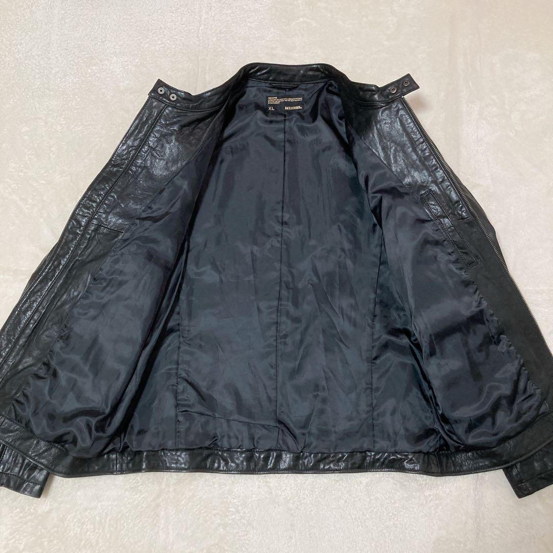 【美品】BACK NUMBER バックナンバー ゴートレザー ジャケット XL