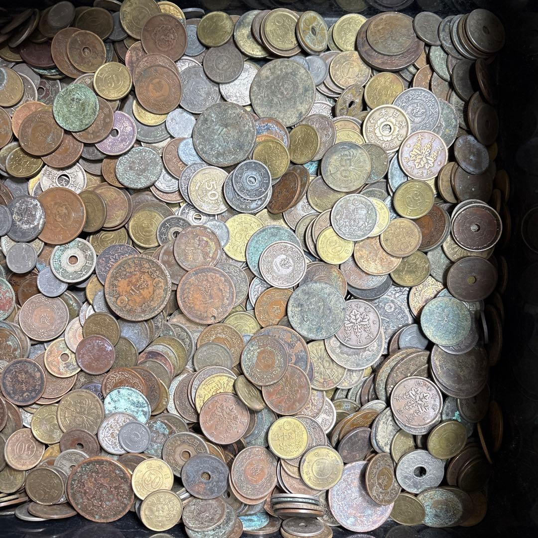 ④ジャンク古銭(アルミ無し)まとめ売り 約5kg 在庫処分品