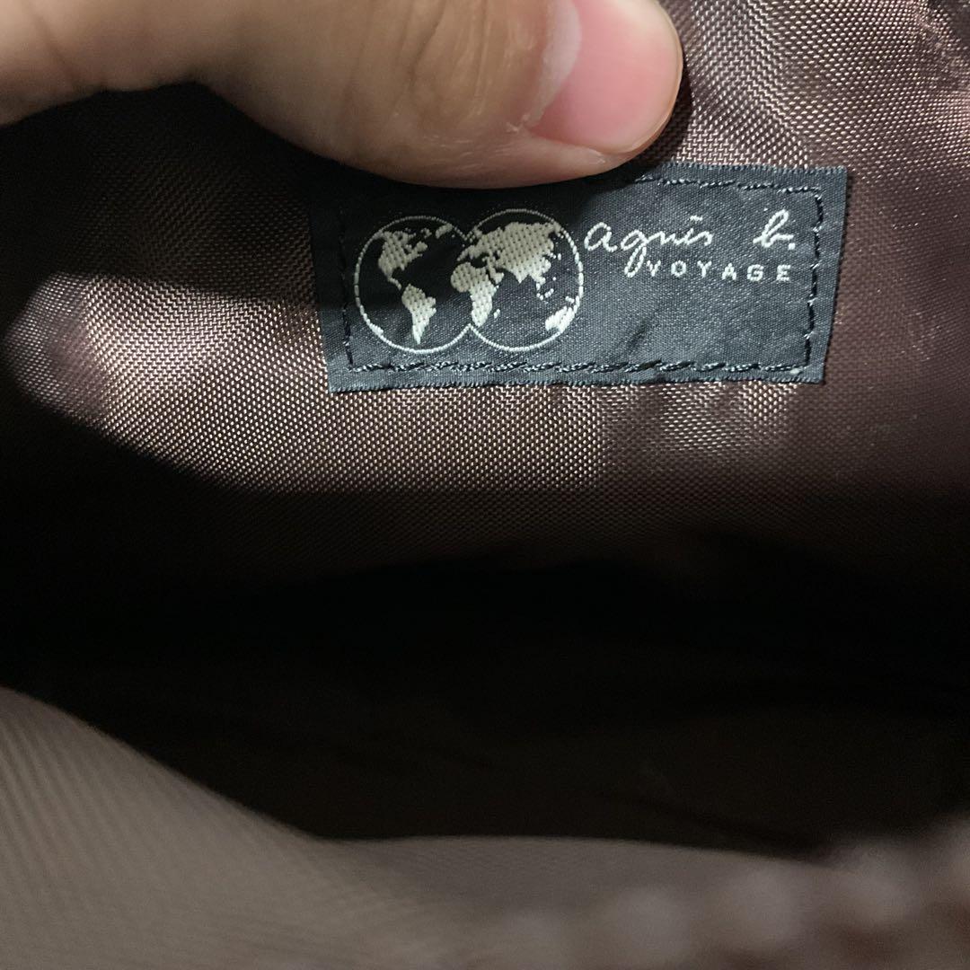 こん 未使用品 美品 アニエスベー レザー×ナイロン ロゴ ショルダー⑤