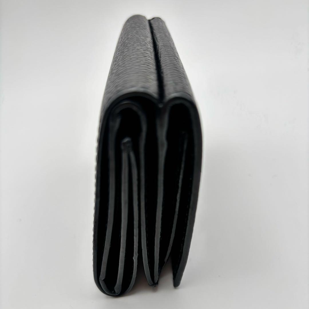LOEWE 黒 レザー 三つ折り財布