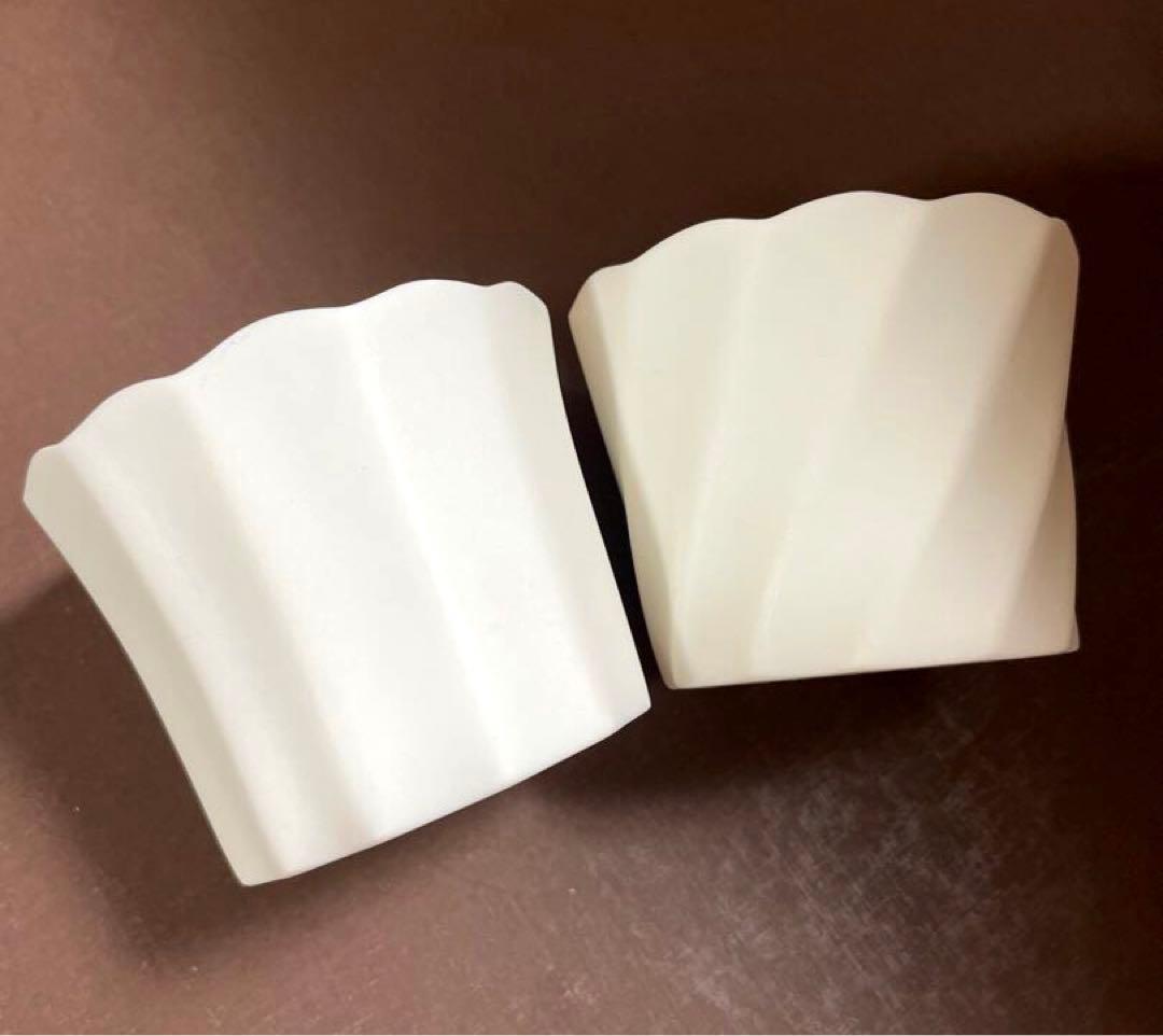 若杉聖子 白磁器　人気作家陶芸家　お猪口　小鉢　蕎麦猪口ペア　レア未使用美品