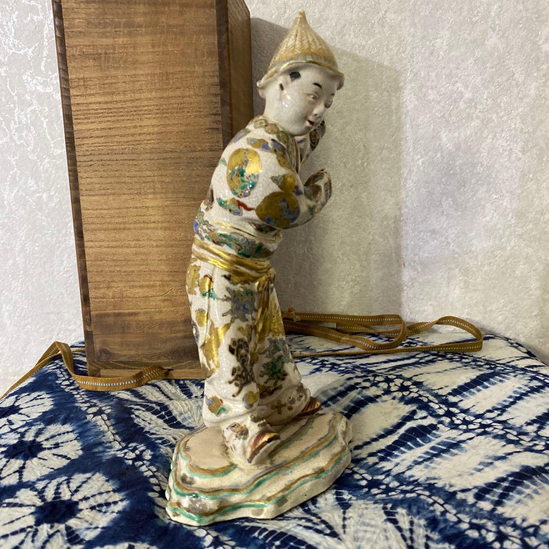 薩摩焼　唐子人形　古薩摩　里帰り品