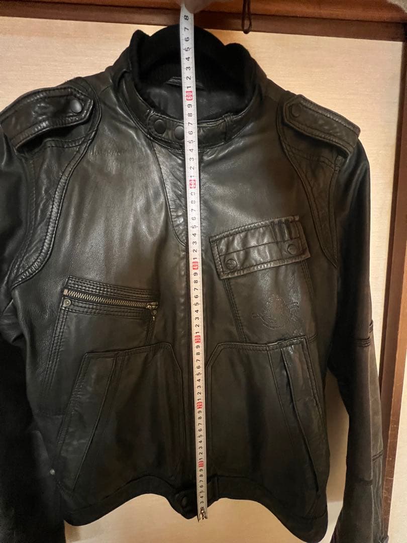 DIESEL レザーシングルライダースジャケット　古着