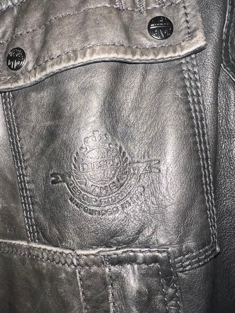 DIESEL レザーシングルライダースジャケット　古着