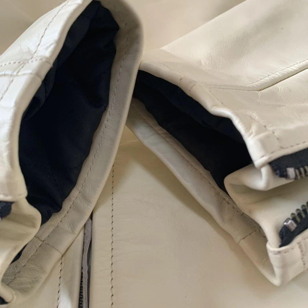 極美品　リューグー　馬革 シングルライダースジャケット　ライナー付き