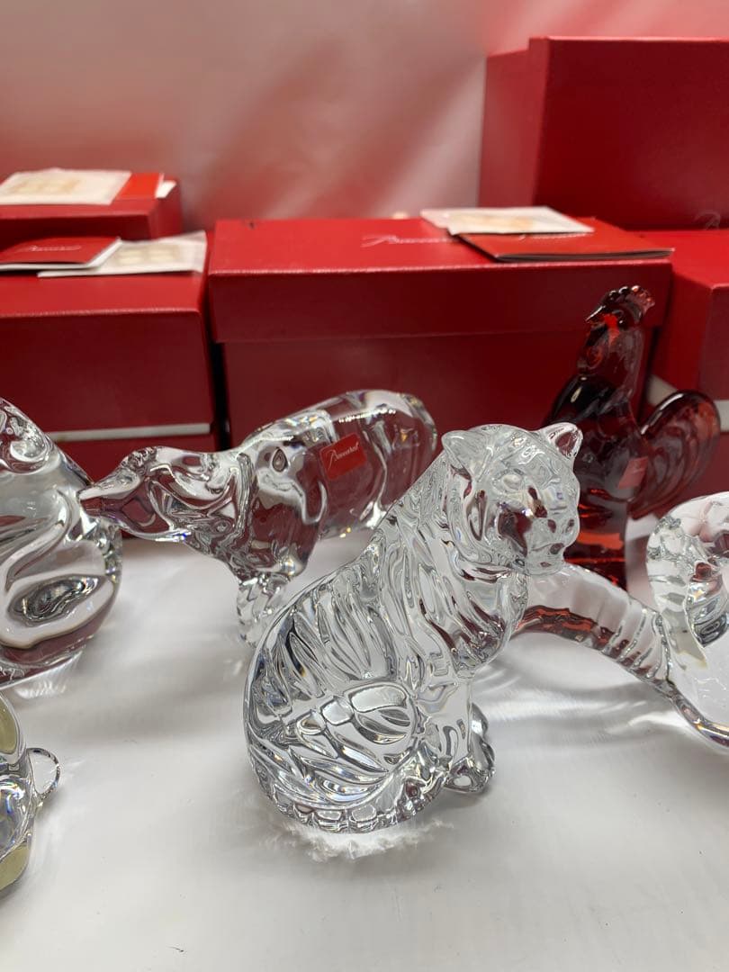 超美品　バカラ　十二支セット　クリスタルガラス 　干支の置物　12点セット箱あり