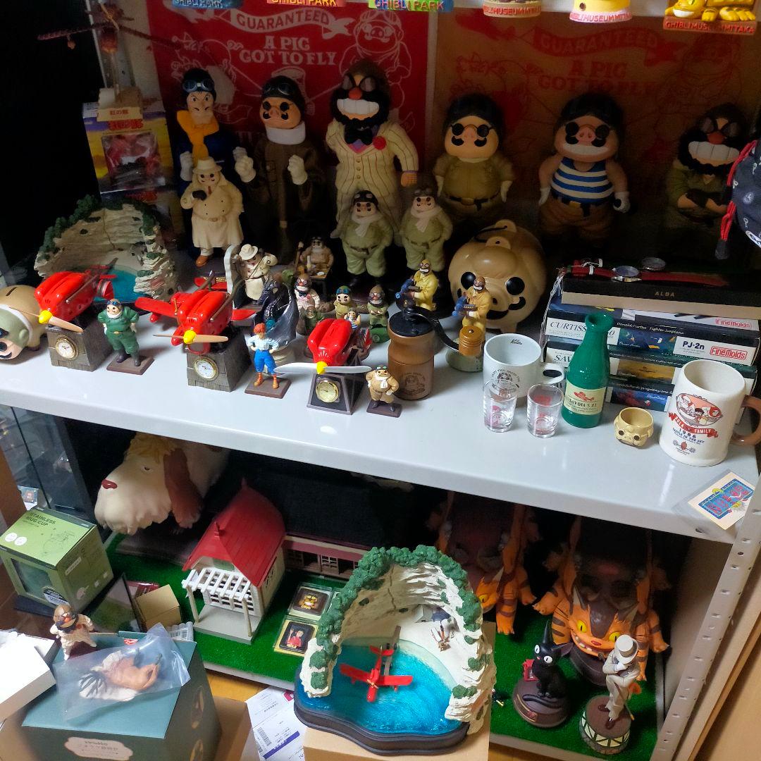 スタジオジブリ　紅の豚　ライトアップジオラマ　ポルコのアジト