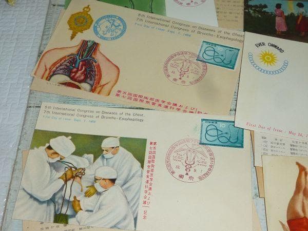 1958年が多く59年と64年が1枚 大量 初日カバー 電気機関車 電車 絵葉書