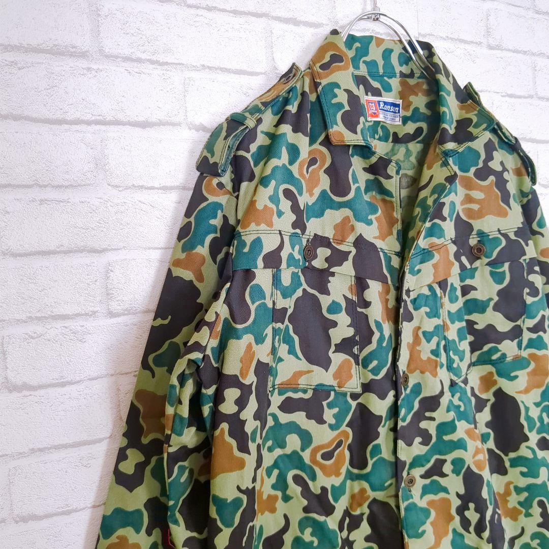 迷彩　カモフラ　セットアップ　上下　ミリタリー　戦闘服　軍服　シャツ　パンツ