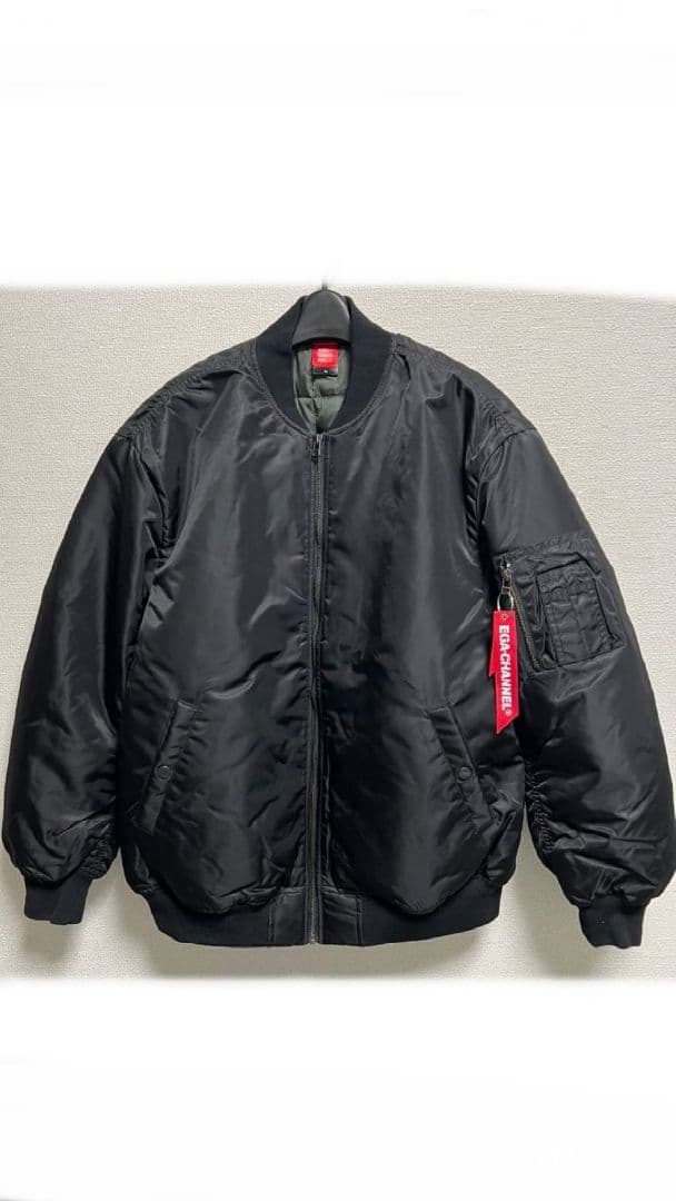 エガちゃんねる　MA-1 ジャンパー　L ブラック　新同　美品　定価以下