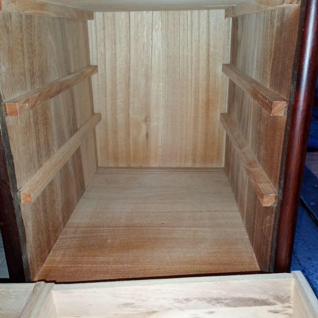 文机 折りたたみ式 三段引き出し