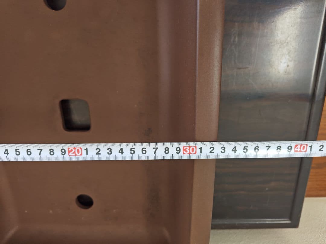 陶器製長方形盆栽鉢 大型　落款あり 約45.5cm ×32.5cm×11.5cm