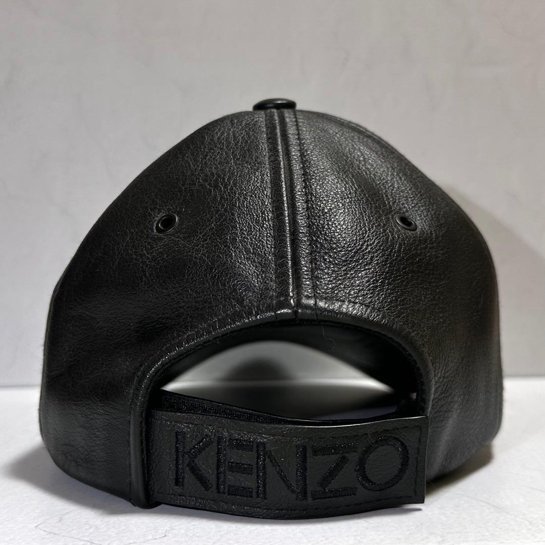 Kenzo ケンゾー レザー タイガー 刺繍 キャップ