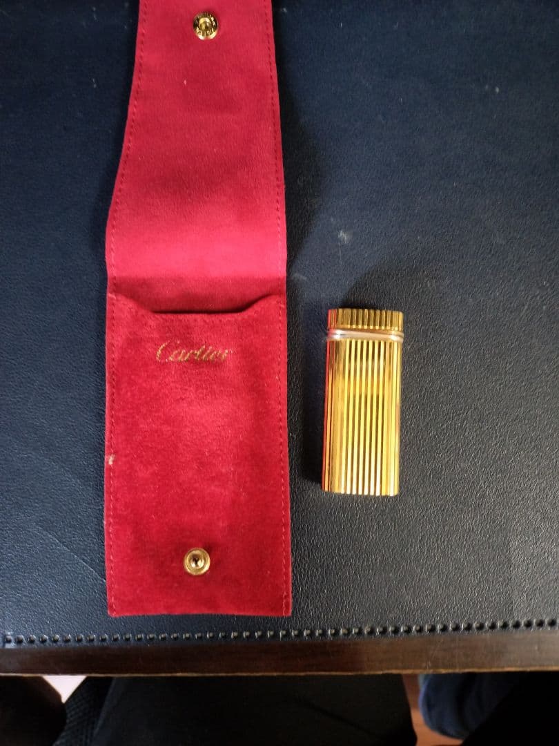 田中野夫【中古】カルティエ　ガスライター　ゴールド