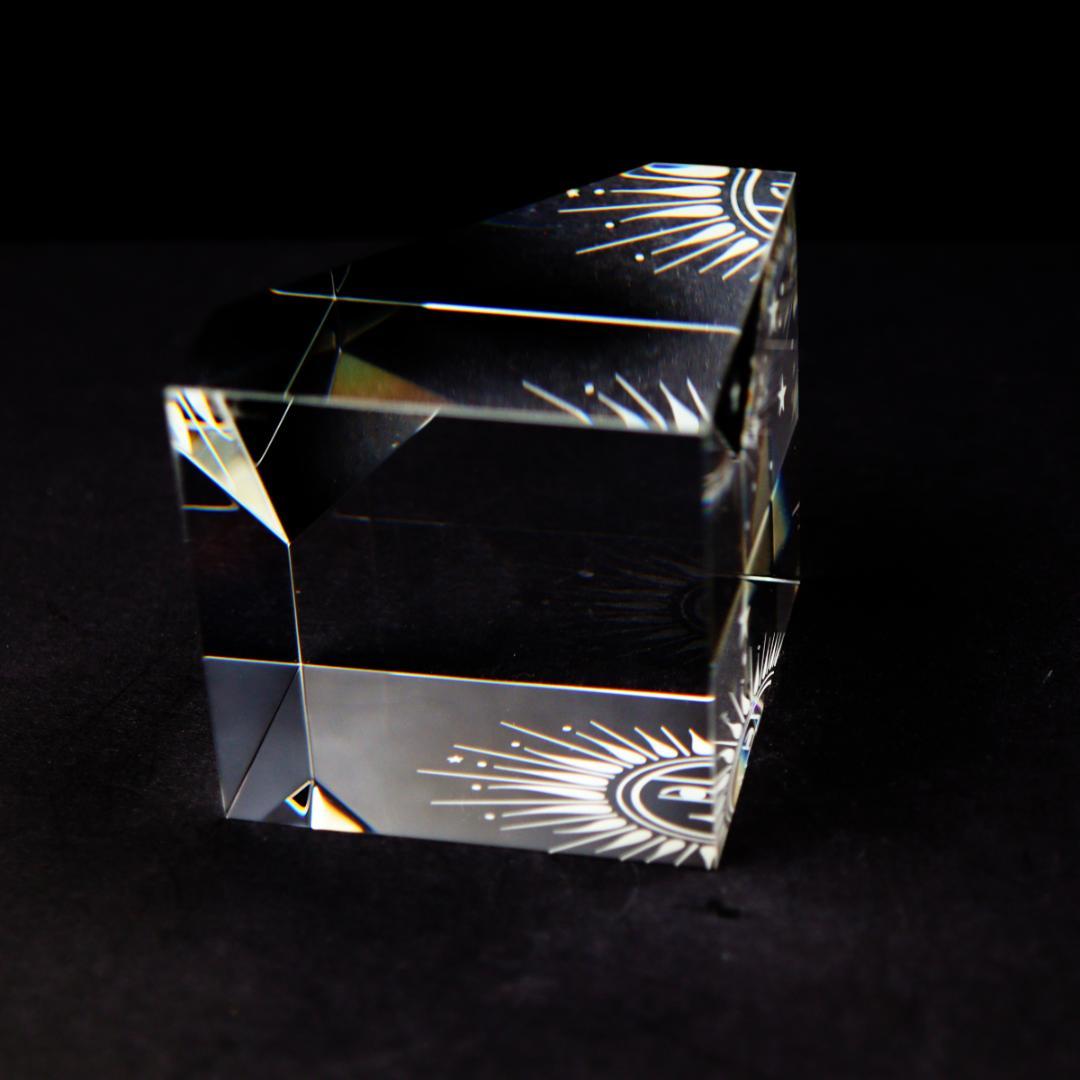 Steuben Galss サンキューブ ペーパーウエイト 置物 箱付