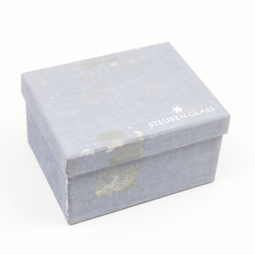 Steuben Galss サンキューブ ペーパーウエイト 置物 箱付