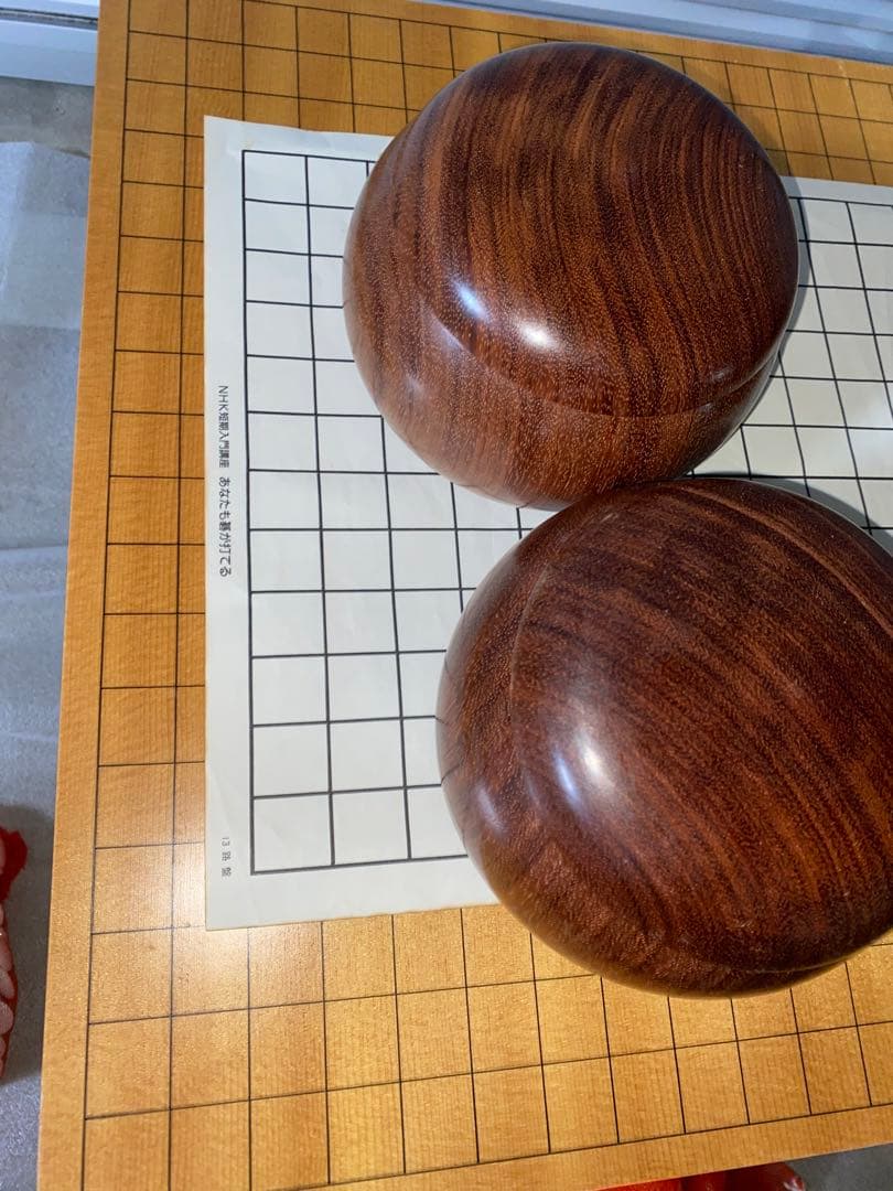 NHK 囲碁盤　碁盤　蛤　那智黒　碁石　大正　脚付き　へそ有り　 囲碁セット