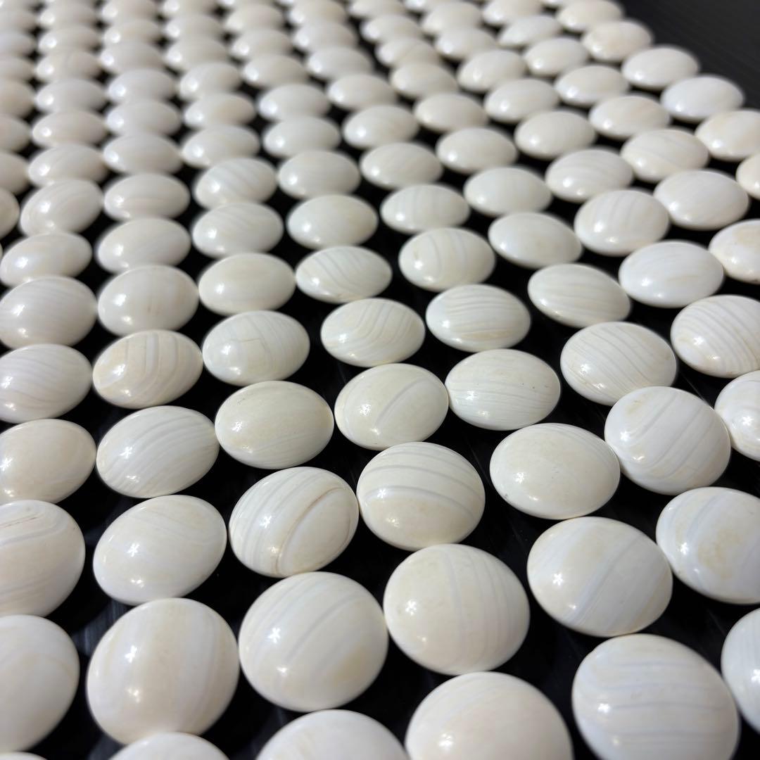 日向特製 本蛤碁石 蛤碁石 碁石 36号 那智黒石 日向 碁盤 碁笥