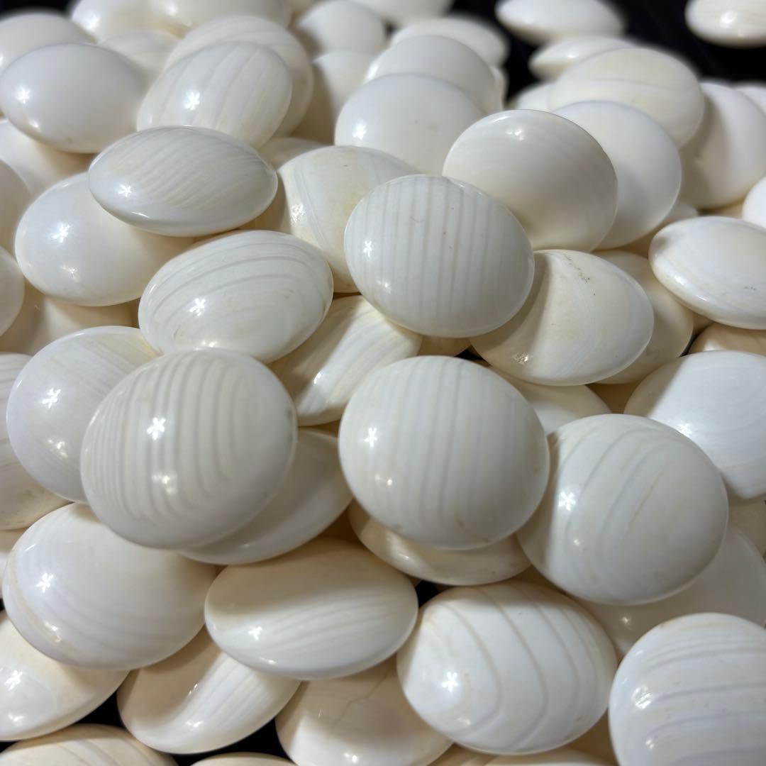 日向特製 本蛤碁石 蛤碁石 碁石 36号 那智黒石 日向 碁盤 碁笥