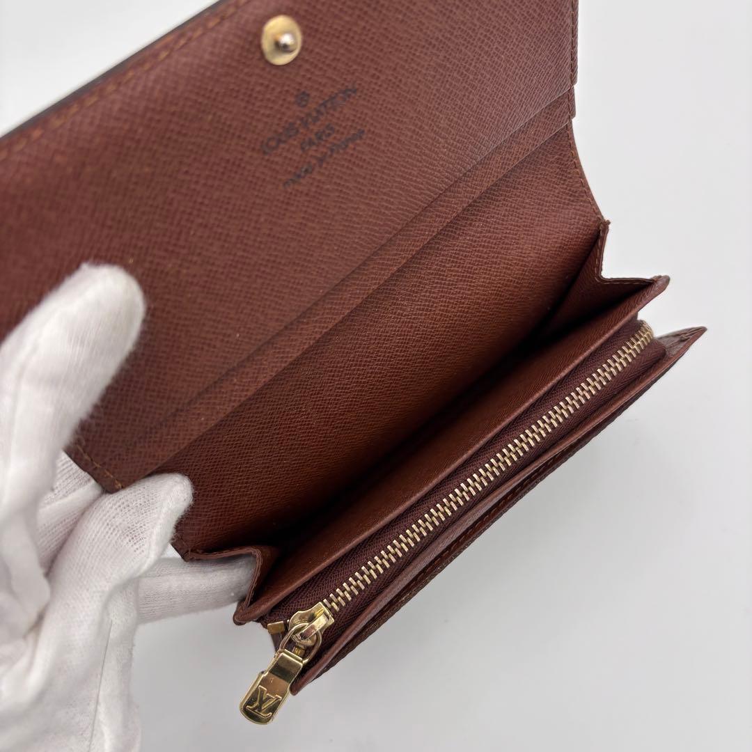 ルイヴィトン モノグラム ポルトモネ・ビエ トレゾール 二つ折り財布　コンパクト