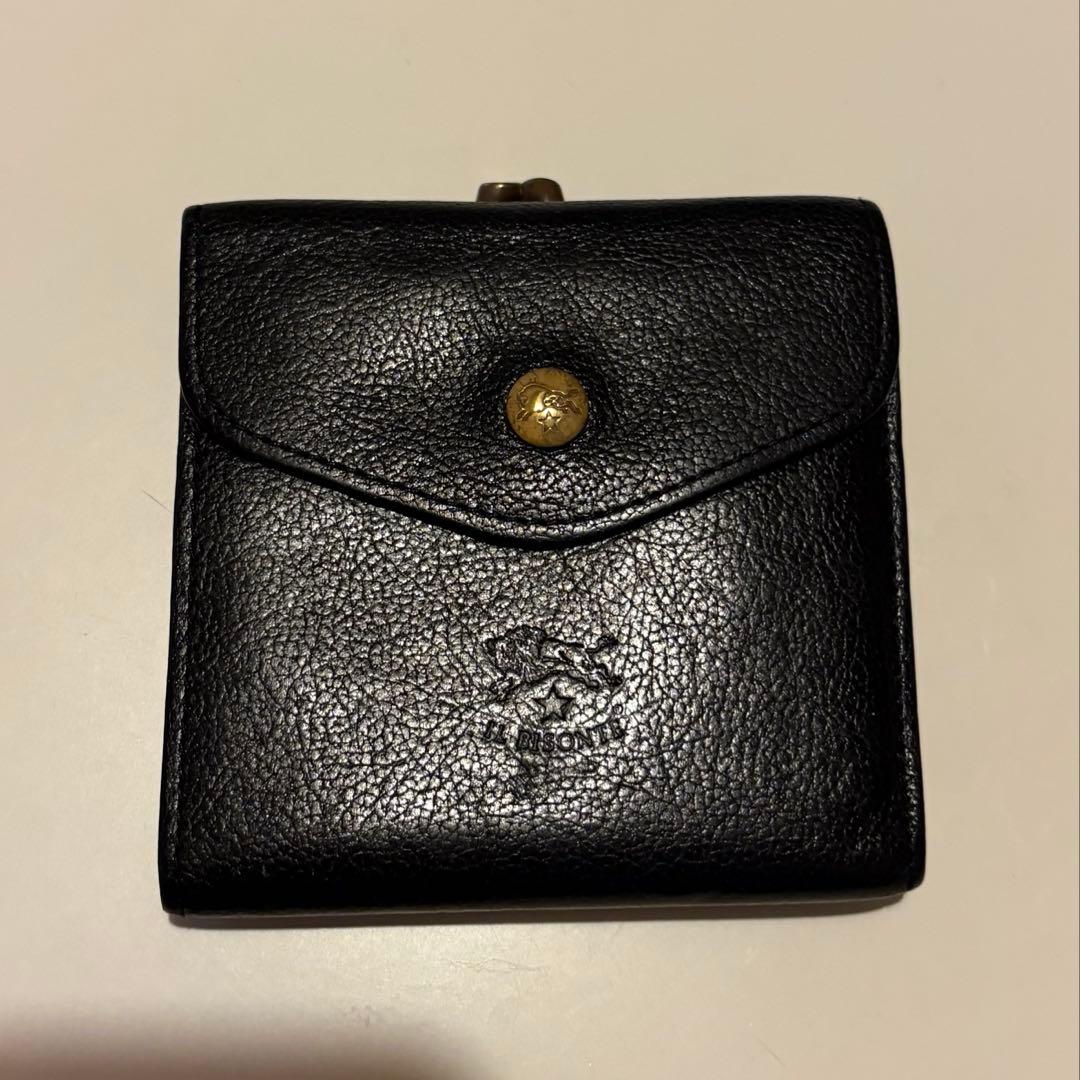 イルビゾンテ IL BISONTE がま口二つ折り財布